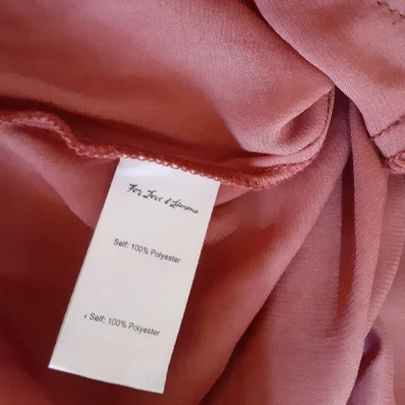 NWT FOR LOVE & LEMONS DUSTY ROSE LENA RUFFLE PAJAMA ROMPER SIZE M - Picture 5 of 5